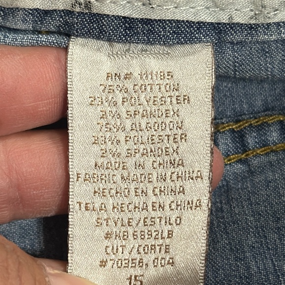 (H1) Baby Phat cut Vintage wide leg capri jeans size 15 large. - Picture 12 of 14